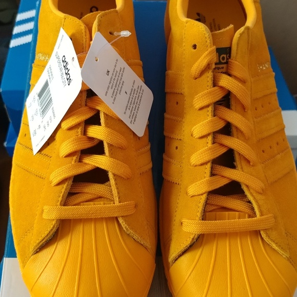 adidas originals superstar 80s mens yellow